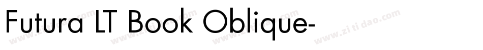 Futura LT Book Oblique字体转换